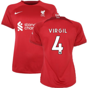 Nike (XS) 2022-2023 Liverpool Womens Home (VIRGIL 4) Nike (XS) 2022-2023 Liverpool Womens Home (VIRGIL 4)