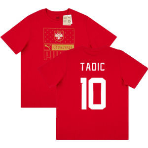 Puma (M) 2022-2023 Serbia Ftbl Core Tee (Red) (TADIC 10) Puma (M) 2022-2023 Serbia Ftbl Core Tee (Red) (TADIC 10)