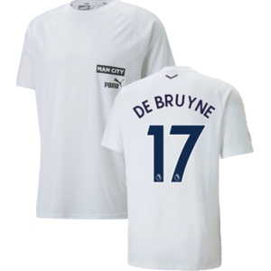 Puma (M) 2022-2023 Man City Casuals Tee (White) (DE BRUYNE 17) Puma (M) 2022-2023 Man City Casuals Tee (White) (DE BRUYNE 17)