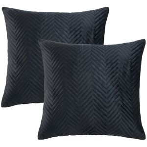 Yorkshire Bedding (Pack of 2, Embossed Velvet Filled Cushion Black) Luxury Velvet Filled Cushions Yorkshire Bedding (Pack of 2, Embossed Velvet Filled Cushion Black) Luxury Velvet Filled Cushions