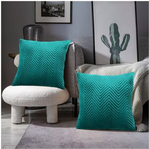 Yorkshire Bedding (Pack of 2, Embossed Velvet Filled Cushion Emerald) Luxury Velvet Filled Cushion Yorkshire Bedding (Pack of 2, Embossed Velvet Filled Cushion Emerald) Luxury Velvet Filled Cushion