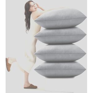 Yorkshire Bedding (Pack of 4, Plain Velvet Filled Cushion Silver) Luxury Velvet Filled Cushions Pa Yorkshire Bedding (Pack of 4, Plain Velvet Filled Cushion Silver) Luxury Velvet Filled Cushions Pa