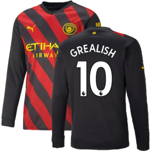 Puma (M) 2022-2023 Man City Long Sleeve Away Shirt (GREALISH 10) Puma (M) 2022-2023 Man City Long Sleeve Away Shirt (GREALISH 10)