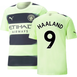 Puma (L) 2022-2023 Man City Third Shirt (HAALAND 9) Puma (L) 2022-2023 Man City Third Shirt (HAALAND 9)