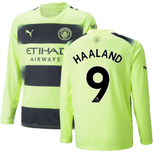 Puma (M) 2022-2023 Man City Long Sleeve Third Shirt (HAALAND 9) Puma (M) 2022-2023 Man City Long Sleeve Third Shirt (HAALAND 9)