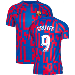 Nike (S) 2022-2023 Barcelona Pre-Match Training Shirt (Blue) (CRUYFF 9) Nike (S) 2022-2023 Barcelona Pre-Match Training Shirt (Blue) (CRUYFF 9)