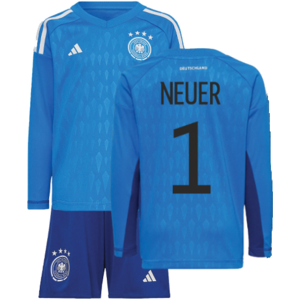 adidas (2-3 Years) 2022-2023 Germany Home Goalkeeper Mini Kit (NEUER 1) adidas (2-3 Years) 2022-2023 Germany Home Goalkeeper Mini Kit (NEUER 1)
