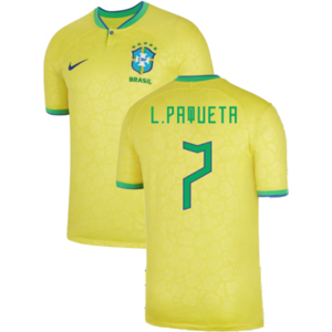 Nike (XL) 2022-2023 Brazil Home Shirt (L.PAQUETA 7) Nike (XL) 2022-2023 Brazil Home Shirt (L.PAQUETA 7)