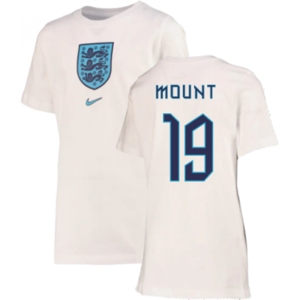 Nike (MB) 2022-2023 England Crest Tee (White) - Kids (Mount 19) Nike (MB) 2022-2023 England Crest Tee (White) - Kids (Mount 19)
