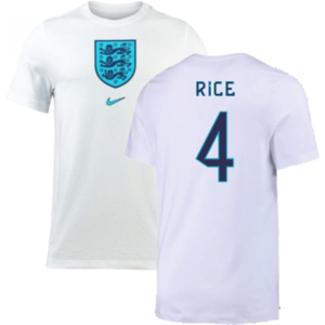 Nike (S) 2022-2023 England Crest Tee (White) (Rice 4) Nike (S) 2022-2023 England Crest Tee (White) (Rice 4)