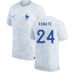 Nike (XL) 2022-2023 France Match ADV Dri-Fit Away Shirt (Konate 24) Nike (XL) 2022-2023 France Match ADV Dri-Fit Away Shirt (Konate 24)