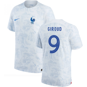 Nike Giroud 9 France Match ADV Dri-Fit Away Shirt - Football Shirt Nike Giroud 9 France Match ADV Dri-Fit Away Shirt - Football Shirt