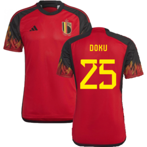 adidas (XL) 2022-2023 Belgium Home Shirt (Doku 25) adidas (XL) 2022-2023 Belgium Home Shirt (Doku 25)
