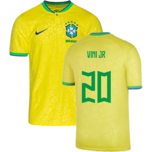 Nike (XSB) 2022-2023 Brazil Little Boys Home Shirt (Vini JR 20) Nike (XSB) 2022-2023 Brazil Little Boys Home Shirt (Vini JR 20)