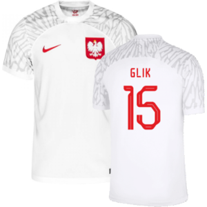 Nike (XXL) 2022-2023 Poland Home Shirt (Glik 15) Nike (XXL) 2022-2023 Poland Home Shirt (Glik 15)