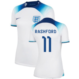 Nike (S) 2022-2023 England Home Shirt (Ladies) (Rashford 11) Nike (S) 2022-2023 England Home Shirt (Ladies) (Rashford 11)