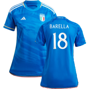 adidas (XXL) 2023-2024 Italy Home Shirt (Ladies) (BARELLA 18) adidas (XXL) 2023-2024 Italy Home Shirt (Ladies) (BARELLA 18)