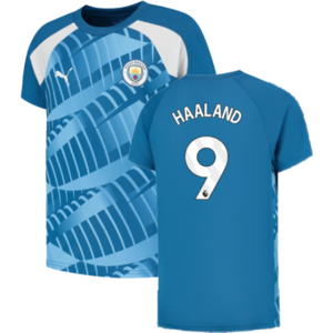 Puma (L) 2023-2024 Man City Pre-Match Jersey (Lake Blue) (HAALAND 9) Puma (L) 2023-2024 Man City Pre-Match Jersey (Lake Blue) (HAALAND 9)