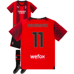 Puma (3-4 Years) 2023-2024 AC Milan Home Mini Kit (Ibrahimovic 11) Puma (3-4 Years) 2023-2024 AC Milan Home Mini Kit (Ibrahimovic 11)