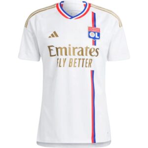 Adidas Olympique Lyon 23/24 Home Football Shirt - White Adidas Olympique Lyon 23/24 Home Football Shirt - White
