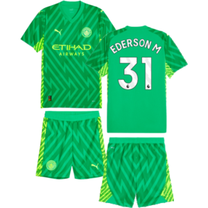 Puma (2-3 Years) 2023-2024 Man City Goalkeeper Mini Kit (Green) (Ederson M 31) Puma (2-3 Years) 2023-2024 Man City Goalkeeper Mini Kit (Green) (Ederson M 31)