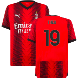 Puma (XL) 2023-2024 AC Milan Home Authentic Shirt (Theo 19) Puma (XL) 2023-2024 AC Milan Home Authentic Shirt (Theo 19)