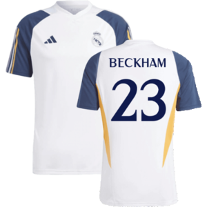 adidas (XL) 2023-2024 Real Madrid Training Shirt (White) (Beckham 23) adidas (XL) 2023-2024 Real Madrid Training Shirt (White) (Beckham 23)