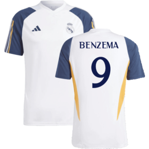adidas (XXL) 2023-2024 Real Madrid Training Shirt (White) (Benzema 9) adidas (XXL) 2023-2024 Real Madrid Training Shirt (White) (Benzema 9)