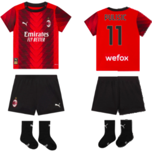 Puma (12-18 Months) 2023-2024 AC Milan Home Baby Kit (Pulisic 11) Puma (12-18 Months) 2023-2024 AC Milan Home Baby Kit (Pulisic 11)