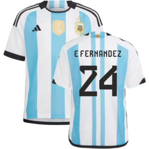 adidas (XXL) Argentina 2022 World Cup Winners Home Shirt - Kids (E FERNANDEZ 24) adidas (XXL) Argentina 2022 World Cup Winners Home Shirt - Kids (E FERNANDEZ 24)