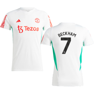 adidas (S) 2023-2024 Man Utd Training Jersey (White) - Ladies (Beckham 7) adidas (S) 2023-2024 Man Utd Training Jersey (White) - Ladies (Beckham 7)