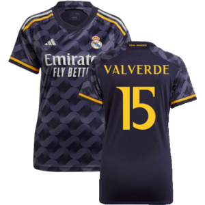 adidas (XL) 2023-2024 Real Madrid Away Shirt (Ladies) (Valverde 15) adidas (XL) 2023-2024 Real Madrid Away Shirt (Ladies) (Valverde 15)