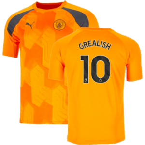Puma (S) 2023-2024 Man City Pre-Match Jersey (Orange) (GREALISH 10) Puma (S) 2023-2024 Man City Pre-Match Jersey (Orange) (GREALISH 10)