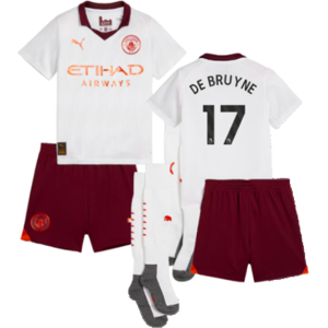 Puma Kevin De Bruyne 2023-2024 Man City Away Mini Kit - White Puma Kevin De Bruyne 2023-2024 Man City Away Mini Kit - White
