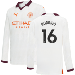 Puma (XXLB) 2023-2024 Man City Long Sleeve Away Shirt (Kids) (RODRIGO 16) Puma (XXLB) 2023-2024 Man City Long Sleeve Away Shirt (Kids) (RODRIGO 16)