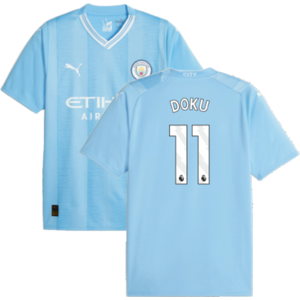 Puma (XL) 2023-2024 Man City Home Shirt (Doku 11) Puma (XL) 2023-2024 Man City Home Shirt (Doku 11)