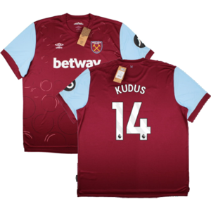 Umbro (XXL) 2023-2024 West Ham United Home Shirt (Kudus 14) Umbro (XXL) 2023-2024 West Ham United Home Shirt (Kudus 14)