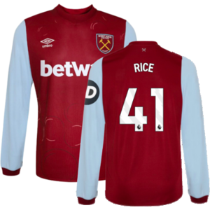 Umbro (S) 2023-2024 West Ham Long Sleeve Home Shirt (RICE 41) Umbro (S) 2023-2024 West Ham Long Sleeve Home Shirt (RICE 41)