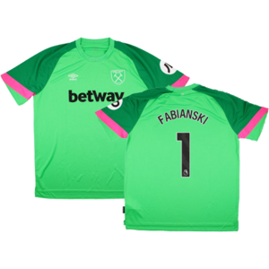 Umbro (S) 2023-2024 West Ham SS Home Goalkeeper Shirt (Green) (Fabianski 1) Umbro (S) 2023-2024 West Ham SS Home Goalkeeper Shirt (Green) (Fabianski 1)
