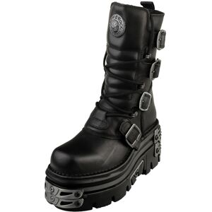 (4) New Rock M-373-s44 Unisex Platform Boots in Black (4) New Rock M-373-s44 Unisex Platform Boots in Black