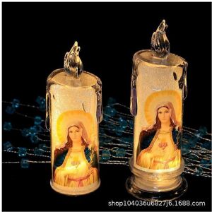 Unbranded (Our Lady Mercy without base) LED Prayer Flameless Candles, Jesus Saints Religio Unbranded (Our Lady Mercy without base) LED Prayer Flameless Candles, Jesus Saints Religio