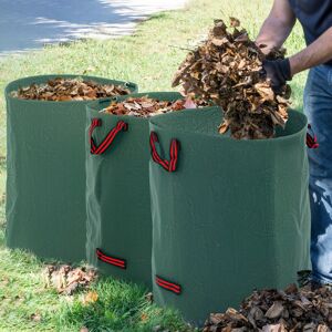 Outsunny Garden Waste Bags, 300L x 3 Heavy Duty Garden Sacks, Green Outsunny Garden Waste Bags, 300L x 3 Heavy Duty Garden Sacks, Green