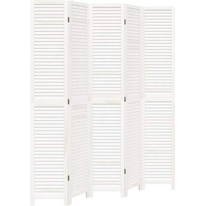 (40 x 220 cm/ 5 piece) vidaXL Room Divider 6 Panels Room Privacy Screen White So (40 x 220 cm/ 5 piece) vidaXL Room Divider 6 Panels Room Privacy Screen White So
