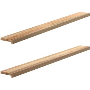 VidaXL Wooden Window Sill 2 pcs Untreated 160x15x2 cm - Window Sill VidaXL Wooden Window Sill 2 pcs Untreated 160x15x2 cm - Window Sill