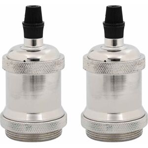 vidaXL Satin Nickel Lamp Holder - 49 x 94 mm - E27 - Vintage Style vidaXL Satin Nickel Lamp Holder - 49 x 94 mm - E27 - Vintage Style