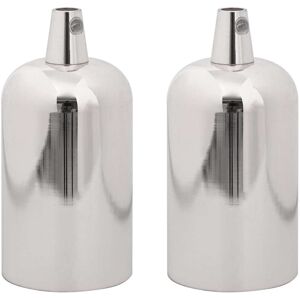 vidaXL Satin Nickel Lamp Holders - 41 x 86 mm - Lamp Type vidaXL Satin Nickel Lamp Holders - 41 x 86 mm - Lamp Type