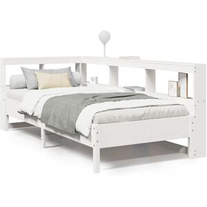 (white, 75 x 190 cm) vidaXL Bookcase Bed without Mattress White 135x190 cm Solid (white, 75 x 190 cm) vidaXL Bookcase Bed without Mattress White 135x190 cm Solid
