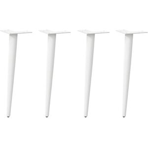 vidaXL Coffee Table Legs Conical Shape 4 pcs White - Coffee Table Legs vidaXL Coffee Table Legs Conical Shape 4 pcs White - Coffee Table Legs