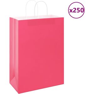 vidaXL Pink 250 pcs Kraft Paper Bags - Paper Bags vidaXL Pink 250 pcs Kraft Paper Bags - Paper Bags
