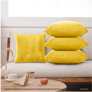 Imperial Rooms (Pack of 4, Embossed Velvet Filled Cushion Ochre) Velvet Cushions Filled 2 & 4-P Imperial Rooms (Pack of 4, Embossed Velvet Filled Cushion Ochre) Velvet Cushions Filled 2 & 4-P